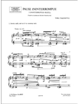 Pause Ininterrompue - TAKEMITSU - Partition - Piano